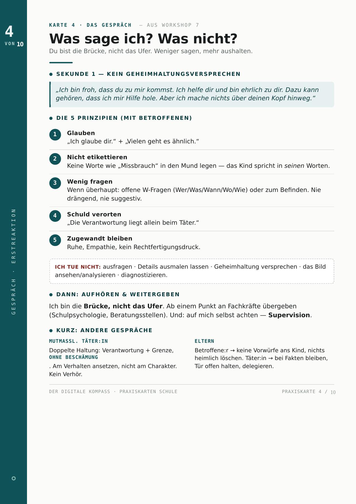 Karte 4 · Das Gespräch
