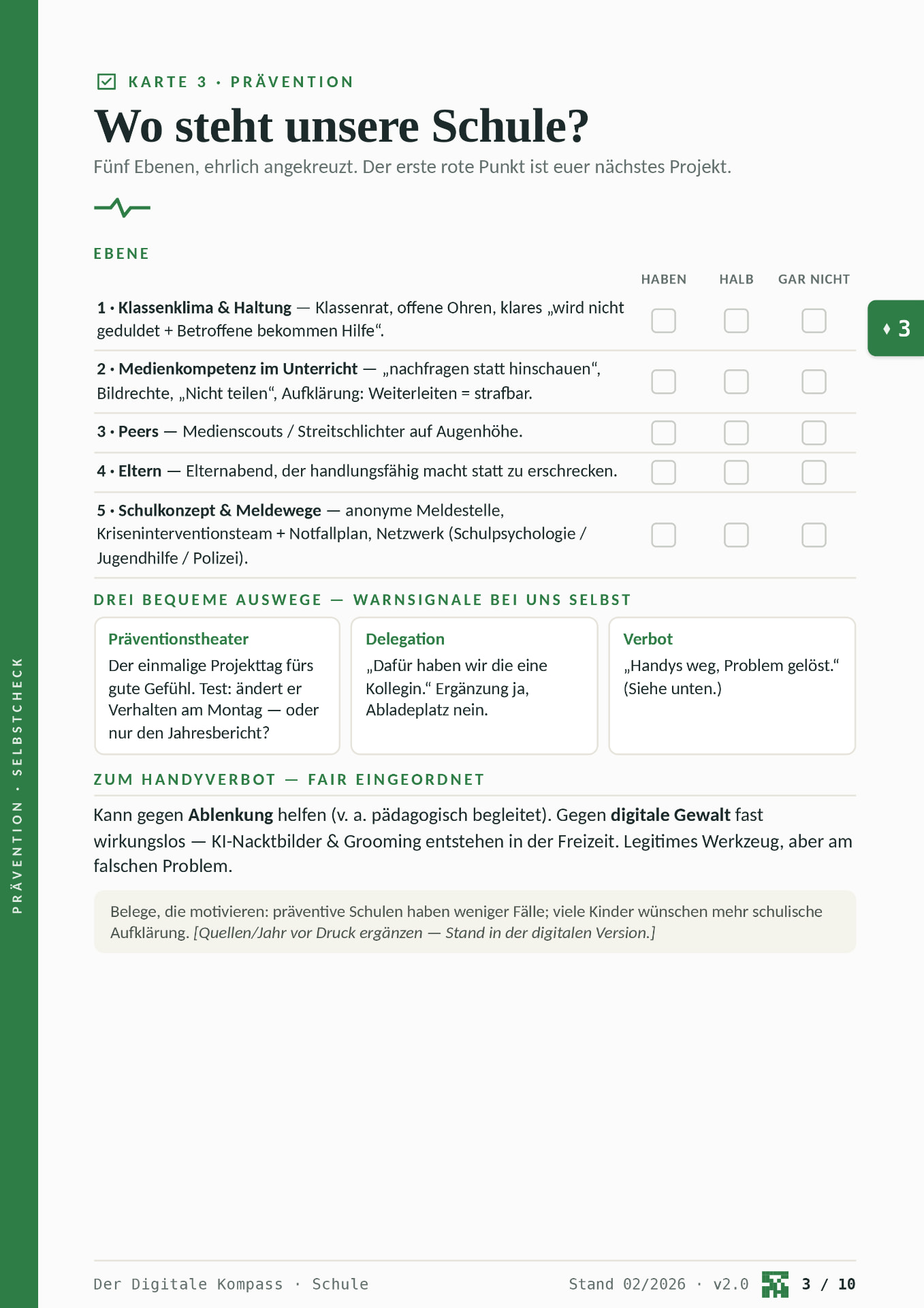 Karte 3 · Prävention — Wo steht unsere Schule?