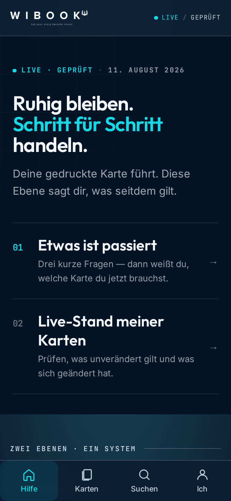 Der Digitale Kompass · Live in der Smartphone-Ansicht